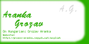 aranka grozav business card